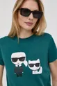 zielony Karl Lagerfeld - T-shirt 210W1724