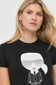 czarny Karl Lagerfeld - T-shirt 210W1721