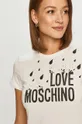 biały Love Moschino - T-shirt