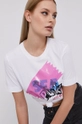 biały Love Moschino T-shirt Damski