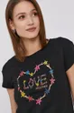 czarny Love Moschino T-shirt