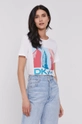 biały Dkny T-shirt P0DBHCNA Damski