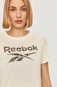 beżowy Reebok - T-shirt H23854