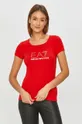 czerwony EA7 Emporio Armani - T-shirt 3KTT26.TJ12Z Damski