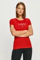 czerwony Tommy Jeans T-shirt DW0DW09926.4891 Damski