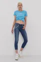 Tommy Jeans T-shirt DW0DW09926.4891 niebieski