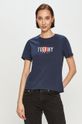 granatowy Tommy Jeans - T-shirt Damski