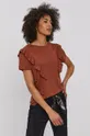 brązowy Jacqueline de Yong T-shirt Damski