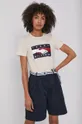 beżowy Tommy Hilfiger T-shirt