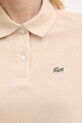 Lacoste polo bawełniane damskie PF7839 beżowy