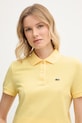 Lacoste polo tričko dámske bavlnené žltá PF7839