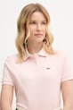 Lacoste polo shirt cotton Women's pink PF7839