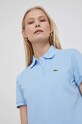 Хлопковая футболка Lacoste голубой PF7839