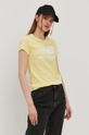 żółty New Balance T-shirt WT91546LHZ Damski