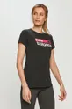 czarny New Balance T-shirt WT03806BM
