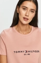 ružová Tommy Hilfiger - Tričko