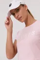 różowy Guess T-shirt bawełniany