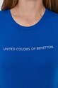 United Colors of Benetton T-shirt bawełniany 3GA2E16A2.36U niebieski