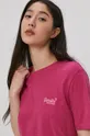 ružová Bavlnené tričko Superdry