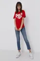 Superdry T-shirt bawełniany czerwony