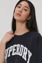 granatowy Superdry T-shirt bawełniany