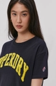 granatowy Superdry T-shirt bawełniany