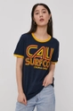 granatowy Superdry T-shirt bawełniany