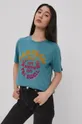Superdry T-shirt bawełniany turkusowy
