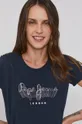 granatowy Pepe Jeans T-shirt bawełniany ANNA