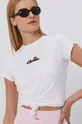 biały Ellesse T-shirt bawełniany Damski