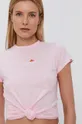 różowy Ellesse T-shirt bawełniany Damski