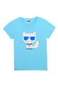 turkusowy Karl Lagerfeld - T-shirt dziecięcy Z15292.86.108 Dziewczęcy