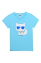 Karl Lagerfeld - Dětské tričko s elastanem tyrkysová Z15292.156.162