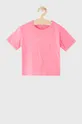 różowy GAP T-shirt dziecięcy Dziewczęcy