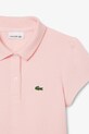 Девочка Lacoste детское хлопковое поло PJ3594 розовый