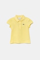 Lacoste tricouri polo din bumbac pentru copii galben PJ3594