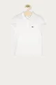 bela Lacoste otroški bombažen t-shirt Dekliški