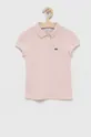 różowy Lacoste - T-shirt dziecięcy 98-140 cm PJ3594 Dziewczęcy