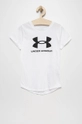 biały Under Armour t-shirt dziecięcy 1361182 Dziewczęcy