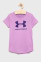 purpurová Dětské tričko Under Armour Dívčí