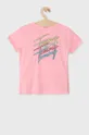 różowy Tommy Hilfiger T-shirt dziecięcy Dziewczęcy