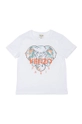 biały Kenzo Kids T-shirt dziecięcy Dziewczęcy