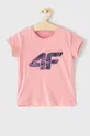 różowy 4F T-shirt dziecięcy Dziewczęcy