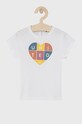 Detské bavlnené tričko United Colors of Benetton bavlna biela 3I1XC1527
