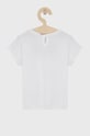 Detské bavlnené tričko United Colors of Benetton 3I1XC1527 biela SS21
