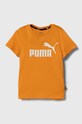 Puma t-shirt bawełniany dziecięcy nadruk pomarańczowy 586960