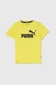 Puma t-shirt bawełniany dziecięcy nadruk zielony 586960