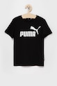 Puma tricou de bumbac pentru copii 586960 negru AW24