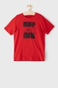 czerwony Nike Kids T-shirt dziecięcy Dziecięcy