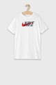 Nike Kids T-shirt dziecięcy nadruk biały DC7796